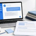 大学生がAIでレポート作成を効率化するイメージ